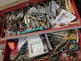 Content of Craftsman Toolbox with Gloves, Hardware, Electrical Wire, etc.