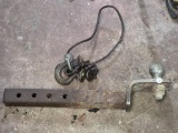 Adjustable Steel Trailer Hitch with Ball and Safety Chain