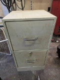 Two-Drawer Metal Filing Cabinet with Key Lock