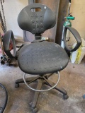 Adjustable Office Chair with Armrests and Foot Ring