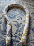 Fabric Under Door Bag with Yellow and Gray Design