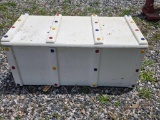 White Wooden Chest with Multicolored Accents