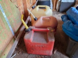 Lot of 3 Gas Cans, Various Colors and Capacities