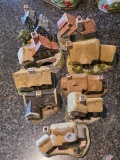 9 Collectible Miniature Cottage Figurines