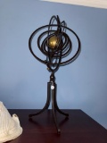 Metal Armillary Sphere with Bronze Finish and Brass Centerpiece
