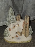 David Winter Snow Cottage Handcrafted Ornament, 6H Approximately