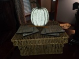3 Items: Coaster Set, Pumpkin, and Basket