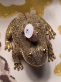 Gold-Tone Frog Box With Accessories, , 3 Pcs, 3H x 4L