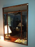 24x33H Singular Wall Mirror with Wooden Frame,