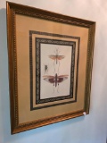 18X22 Pair of Framed and Double Matted Insect Prints in
