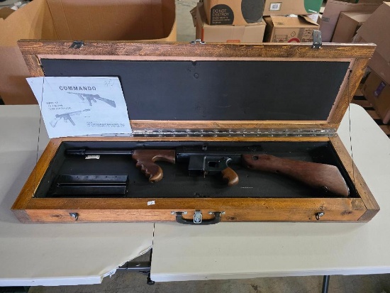 Commando Mark 45 Semi Automatic 45 Caliber with wooden stock, SN# 51827, Comes with a wooden