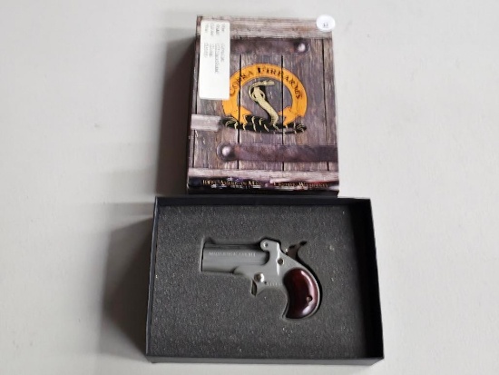 Cobra Ent. Caliber .22 Magnum in satin nickel with rosewood stock, model C22MSR, SN#080913, In