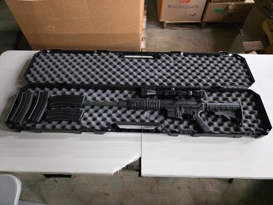 AR 15 .223 Caliber-5.56mm, Comes with 4 Magazines, Scope, and Hard Carrying Case, SN# F169899K, Is