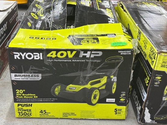 Ryobi 40V HP Brushless 20-Inch Push Mower Kit (Open Box)