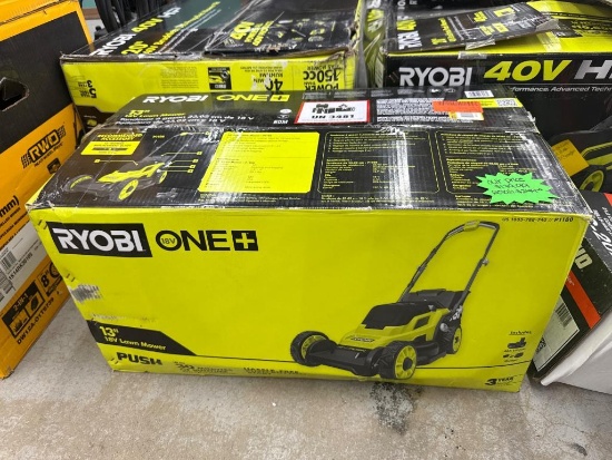 Ryobi ONE+ 18V 13-Inch Cordless Push Lawn Mower (Open Box)