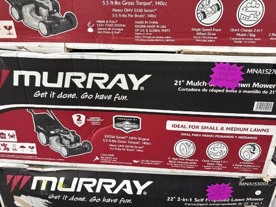 Murray 21-Inch Mulch or Side Discharge Lawn Mower, Open Box our price $229.99