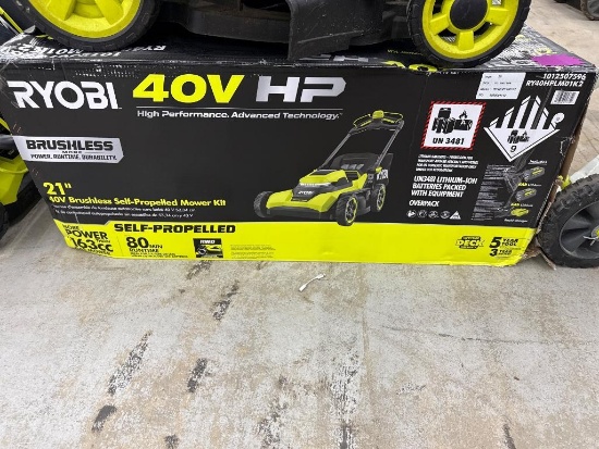 Ryobi 40V HP Brushless 21-Inch Self-Propelled Mower Kit (Open Box) our price $424.99
