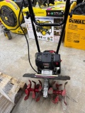 Open Box 4-Cycle Gas-Powered Garden Tiller with 40cc Engine our price $189.99