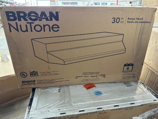 Broan-NuTone RL6200 Series 30 in. Ductless Under Cabinet Range Hood with Light in Black (Open Box)