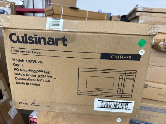 Cuisinart 0.7 Cu. Ft. 700-Watt Countertop Microwave in Black and Stainless Steel, Open Box