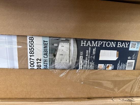 Hampton Bay 12-Inch Drawer Base Raised Panel Bath Cabinet, Open Box