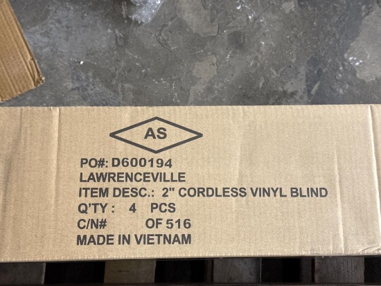 Lot of 4 StyleWell 2-Inch Cordless Vinyl Blinds, New in Box