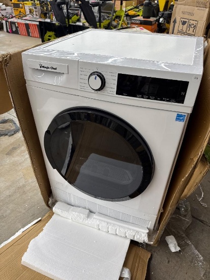 Magic Chef 4.0 Cu. Ft. Ventless Condensing Front Load Stackable Electric Dryer, 24 in., Open Box