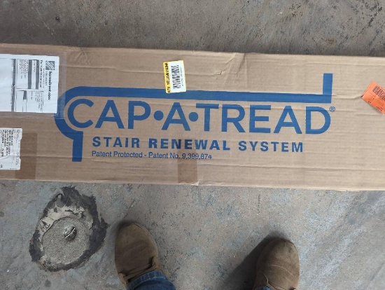 Open Box Cap-A-Tread Stair Renewal System in Original Packaging