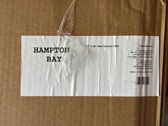 Hampton Bay 12 in. x 36 in. Wall Cabinet CSW  Open Box