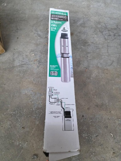 Everbilt 3/4 HP 230V Submersible Pump, Open Box