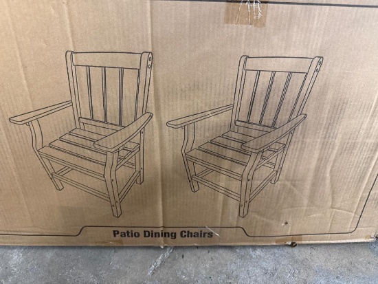 Open Box Patio Dining Chairs in Gray (Set of 2)