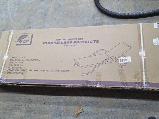 Open Box Purple Leaf Chaise Lounge Set, Multiple Colors