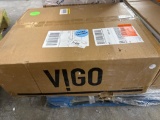 Open Box Vigo Starr Matte Stone 17 in. L x 13 in. W x 5 in. H Rectangular Vessel Bathroom Sink
