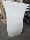 Open Box White Sculptural Plastic Planter