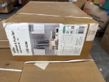 Open Box White Cabinet and Pole Set, Model L60-GYW, Adjustable 58-76 Inches