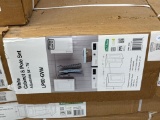 Open Box White Cabinet & Pole Set, Adjustable 55-76, Model LP06-GW