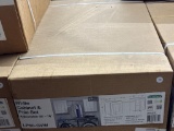 Open Box Plywood Cabinetry White Cabinet & Pole Set, Adjustable 58  76