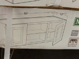 Open Box Mills Pride 60-Inch Wide White Laundry Cabinet