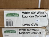 Open Box Mills Pride 60-Inch White Laundry Cabinet