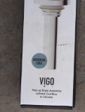 Open Box Vigo Pop-Up Drain Assembly Without Overflow in Chrome