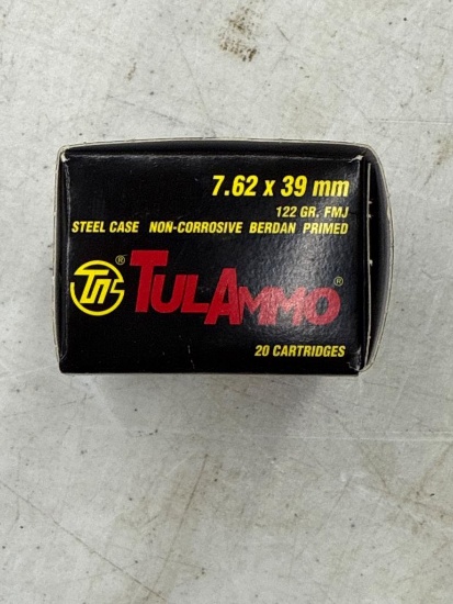 7.62 x 39 mm Ammunition TulAmmo Open Box