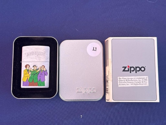 Zippo The Three Stooges Lighter with Tin and Box