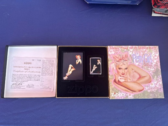 Zippo Limited Edition Petty Girl Lighter Set Series II with Certificate
