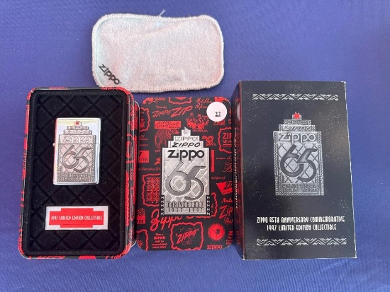 1997 Limited Edition Zippo 65th Anniversary Collectible Lighter