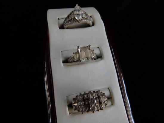 3 Sterling Cz Rings – Group 1