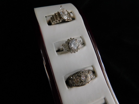 3 Sterling Cz Rings – Group 2