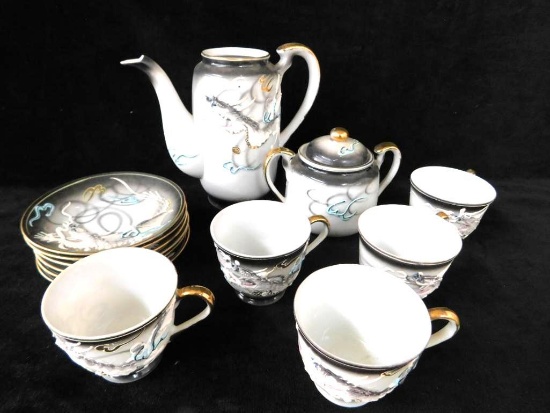 Occupied Japan - Dragonware - 13pcs. Tea Set