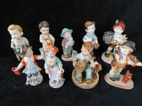 Occupied Japan - Child Figurines - 9pcs