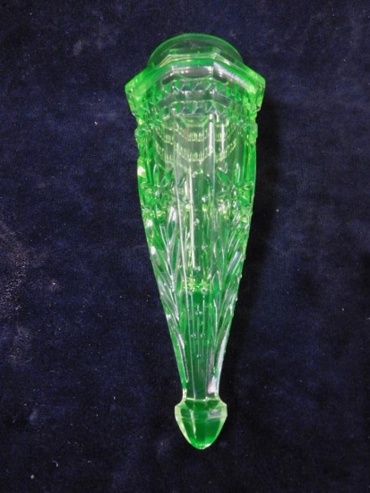 Vaseline Glass Automobile Vase Very Old