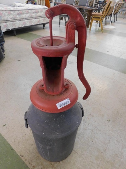 Painted Milk Can w/ Pump